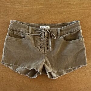 Billabong Women's High Waist Brown Corduroy Shorts